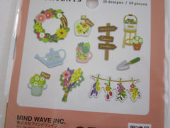 Cute Kawaii MW Hobby Time Flake Stickers Sack - Flower Gardening - for Journal Agenda Planner Scrapbooking Craft