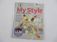 Cute Kawaii MW Hobby Time Flake Stickers Sack - My Style Fashion - for Journal Agenda Planner Scrapbooking Craft
