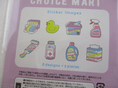 Cute Kawaii Crux Choice Mart Shopping Cart Stickers Flake Sack - Laundry Soap Clean Bath