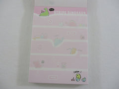 Cute Kawaii Q-Lia Stripe Dino Dinosaur Mini Notepad / Memo Pad - Stationery Design Writing Collection