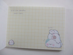 Cute Kawaii Kamio Shiroi Mofu Ghost Animals Mini Notepad / Memo Pad - Stationery Designer Paper Collection