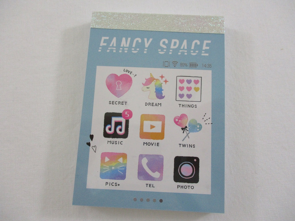 Cute Kawaii Crux #Game Phone Menu Icons Fancy Space Mini Notepad / Memo Pad - Stationery Designer Paper Collection
