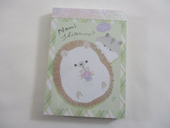 Cute Kawaii Q-Lia Hedgehog Nani Mini Notepad / Memo Pad - Stationery Design Writing Collection