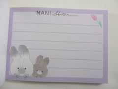 Cute Kawaii Q-Lia Rabbit Nani Mini Notepad / Memo Pad - Stationery Design Writing Collection