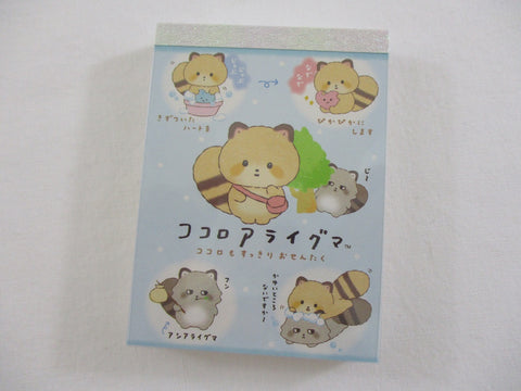 Cute Kawaii San-X Kokoro Araiguma Raccoon Mini Notepad / Memo Pad - B - 2020