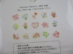 Cute Kawaii BGM Flowers Series Flake Stickers Sack - Beautiful Flowers Bloom Garden Spring - for Journal Agenda Planner Scrapbooking Craft