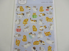 Cute Kawaii MW Animaru  Seal Series - A - Cat Kitten Sticker Sheet - for Journal Planner Craft