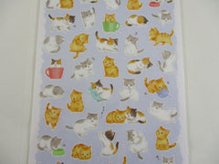 Cute Kawaii MW Animaru  Seal Series - A - Cat Kitten Sticker Sheet - for Journal Planner Craft