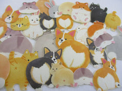 Cat Dog Hamster Rabbit derriere Flake Stickers - 32 pcs