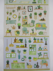 Cute Kawaii MW Home Decor Story Series - F - Green Plants Sticker Sheet - for Journal Planner Craft