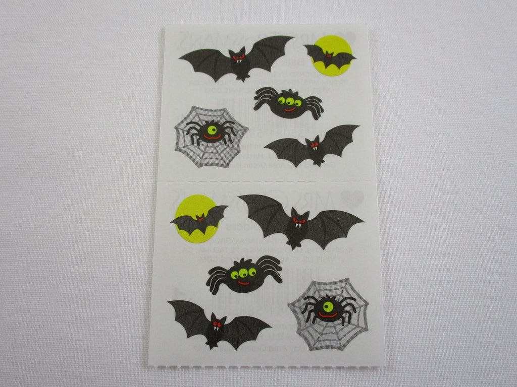 Mrs Grossman Bats and Spiders Sticker Sheet / Module - Vintage & Collectible 2014