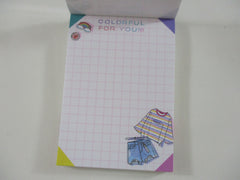 Cute Kawaii Crux Girl Outfit Colorful Mini Notepad / Memo Pad - Stationery Designer Paper Collection