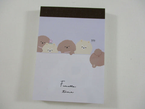 Cute Kawaii Crux Dog Puppies Fuwatto Time Mini Notepad / Memo Pad - Stationery Designer Paper Collection