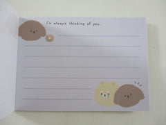 Cute Kawaii Crux Dog Puppies Fuwatto Time Mini Notepad / Memo Pad - Stationery Designer Paper Collection