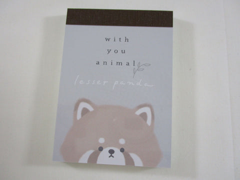 Cute Kawaii Kamio With Animal Series - Raccoon Mini Notepad / Memo Pad - Stationery Designer Paper Collection