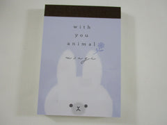 Cute Kawaii Kamio With Animal Series - Bunny Rabbit Mini Notepad / Memo Pad - Stationery Designer Paper Collection