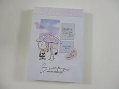 Cute Kawaii Peanuts Snoopy Mini Notepad / Memo Pad Kamio - Q Rainy Day - Stationery Designer Paper Collection