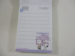 Cute Kawaii Peanuts Snoopy Mini Notepad / Memo Pad Kamio - Q Rainy Day - Stationery Designer Paper Collection