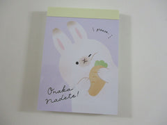 Cute Kawaii Crux Rabbit Bunny Onaka nadete Mini Notepad / Memo Pad - Stationery Designer Paper Collection