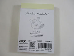 Cute Kawaii Crux Rabbit Bunny Onaka nadete Mini Notepad / Memo Pad - Stationery Designer Paper Collection