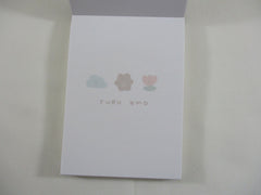 Cute Kawaii Q-Lia Happy Day Series - Bear Yuru Emo Mini Notepad / Memo Pad - Stationery Designer Paper Collection