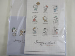 Cute Kawaii Snoopy Closet Letter Set Pack - Stationery Writing Paper Penpal Collectible