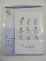 Cute Kawaii Snoopy Closet Letter Set Pack - Stationery Writing Paper Penpal Collectible