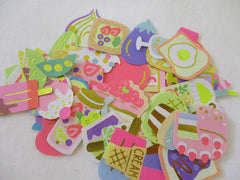 Food Drink Cake Bakery Bread Vegetable Healthy Flake Stickers - 50 pcs - neon style