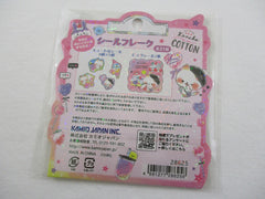 Cute Kawaii Kamio Cat Kitten Koneko Cotton Flake Stickers Sack - for Journal Planner Craft Scrapbook Agenda