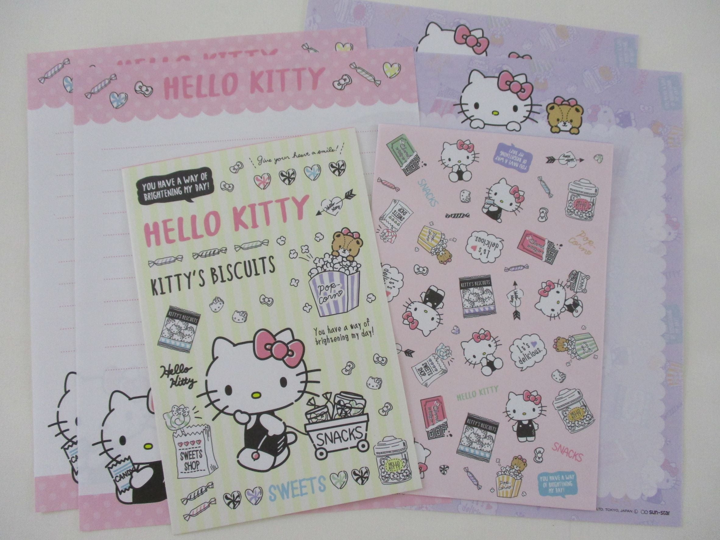 Cute Kawaii Sanrio Hello Kitty Biscuits Letter Sets - Writing
