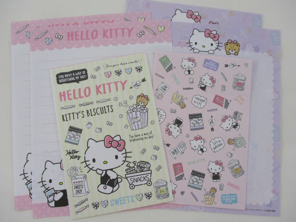Cute Kawaii Sanrio Hello Kitty Biscuits Letter Sets - Writing Paper Envelope Stationery