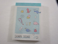 Cute Kawaii Q-Lia Fish Sea Animals Ocean Beach Mini Notepad / Memo Pad - Stationery Design Writing Collection