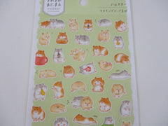 Cute Kawaii MW Animaru  Seal Series - F - Hamster Sticker Sheet - for Journal Planner Craft