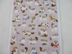 Cute Kawaii MW Animaru  Seal Series - J - Cat Sticker Sheet - for Journal Planner Craft