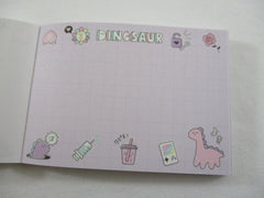 Cute Kawaii Q-Lia Dino Dinosaur Bubble Tea Game Fun theme Mini Notepad / Memo Pad - Stationery Design Writing Collection
