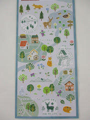 Cute Kawaii MW Scenic Season Series - C - Spring Summer Green Forest Sticker Sheet - for Journal Planner Craft