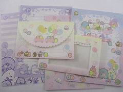 Cute Kawaii San-X Sumikko Gurashi Tapioca Bubble Park B Letter Set Pack - Stationery Writing Paper Envelope Penpal Rare Collectible