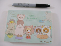 Cute Kawaii San-X Rilakkuma Bear Always with theme 4 x 6 Inch Notepad / Memo Pad - Stationery Designer Paper Collection