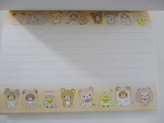 Cute Kawaii San-X Rilakkuma Bear Always with theme 4 x 6 Inch Notepad / Memo Pad - Stationery Designer Paper Collection