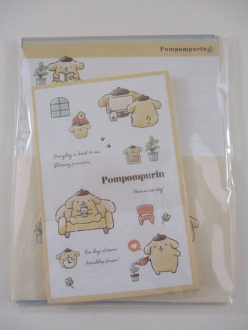 Cute Kawaii Pom Pom Purin Dog Letter Set Pack - Stationery Writing Paper Envelope Penpal - Preowned