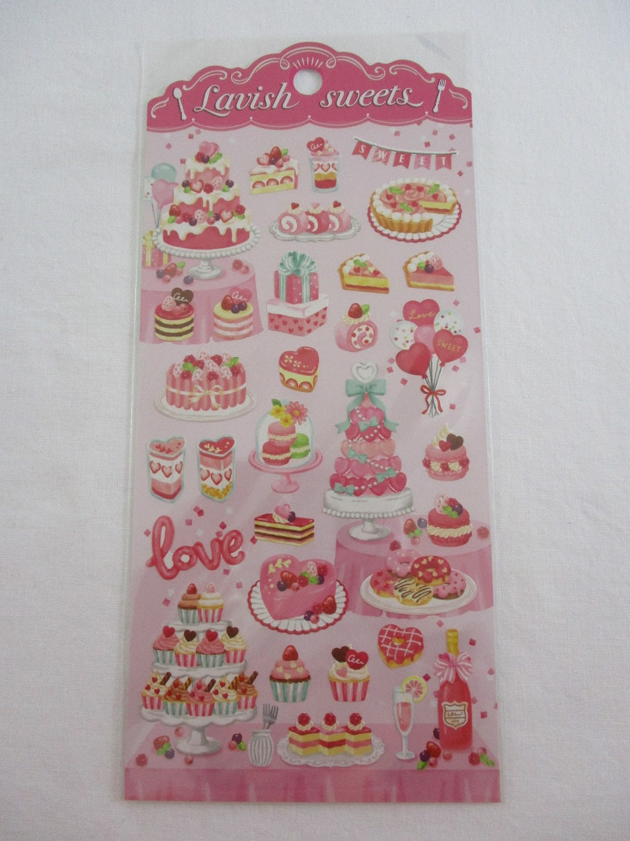 Cute Kawaii Mind Wave Lavish Sweets - Pink Strawberry Love Sticker