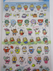 Cute Kawaii MW Summer Selection Series - Cat Play Fun Summer Beach Sticker Sheet - for Journal Planner Craft Organizer Calendar