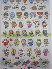 Cute Kawaii MW Summer Selection Series - Cat Play Fun Summer Beach Sticker Sheet - for Journal Planner Craft Organizer Calendar