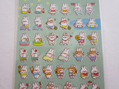 Cute Kawaii MW Summer Selection Series - Rabbit Play Fun Summer Beach Sticker Sheet - for Journal Planner Craft Organizer Calendar