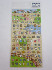 Cute Kawaii MW Healthy Animals Panda Bear Elephant Rabbit Sticker Sheet - for Journal Planner Craft Organizer Calendar