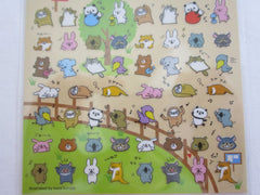 Cute Kawaii MW Healthy Animals Panda Bear Elephant Rabbit Sticker Sheet - for Journal Planner Craft Organizer Calendar