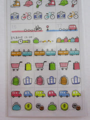Cute Kawaii Mind Wave Busy Errand Plan Weekly Daily Shopping Food Drink and #Fun Schedule Sticker Sheet - for Journal Planner Craft Organizer