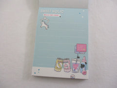 Cute Kawaii Q-Lia Sweet Holic #Luv #me #Drink Mini Notepad / Memo Pad - L - Stationery Design Writing