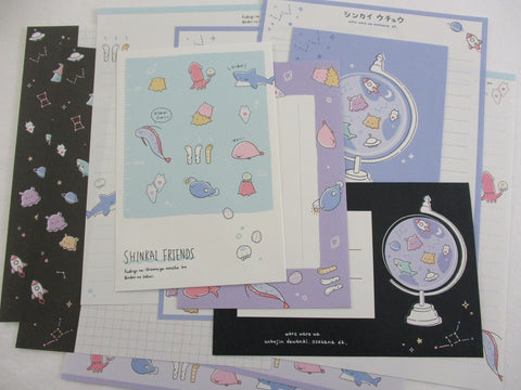 Cute Kawaii Q-Lia Fish Ocean Sea World Star Universe Letter Sets - Stationery Writing Paper Envelope Penpal