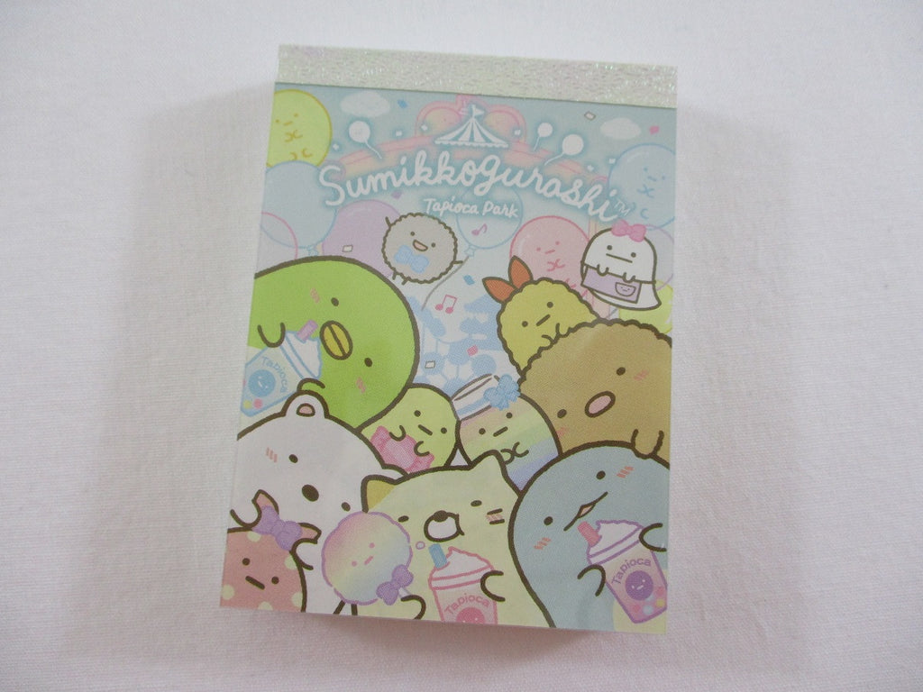 Cute Kawaii San-X Sumikko Gurashi Bubble Tea Bobba Tapioca Drink Mini Notepad / Memo Pad - A - Stationery Writing Message